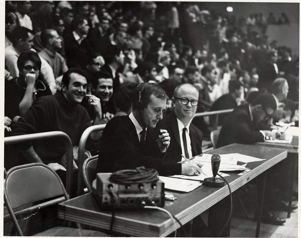 Max Falkenstien’s broadcasting career has spanned many years, venues and types of equipment.