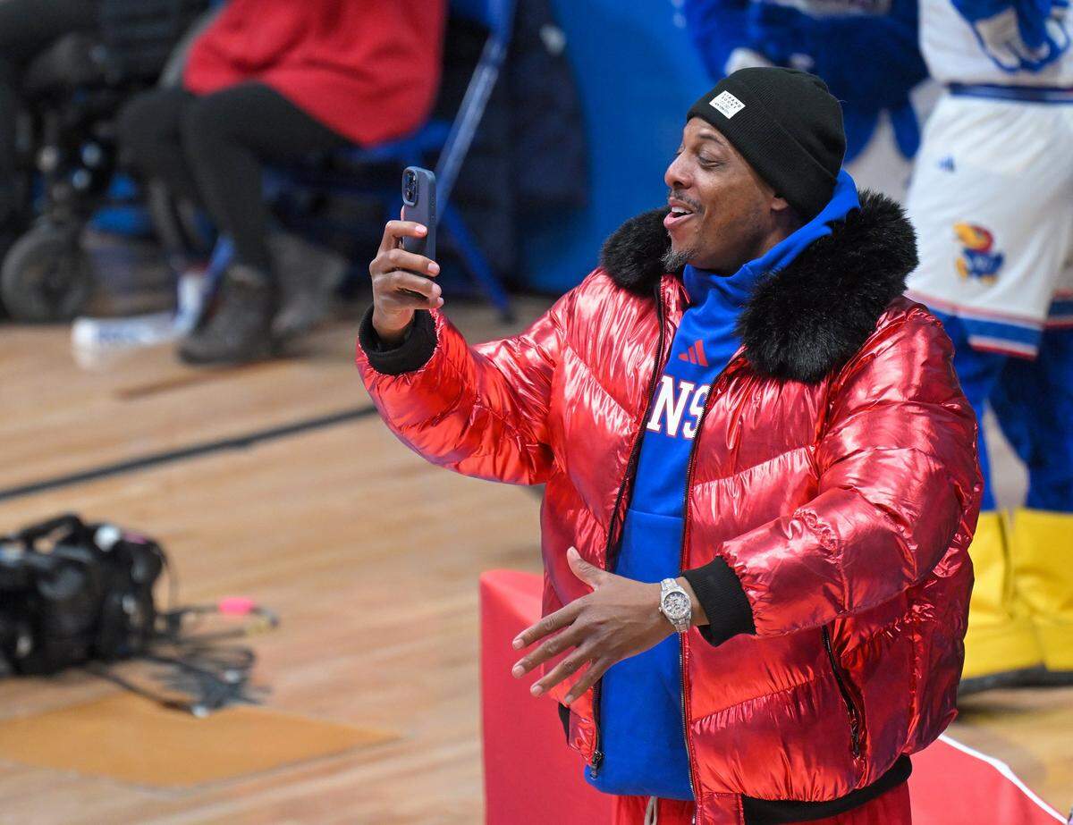 Former Kansas Jayhawks stay Paul Pierce was inside Allen Fieldhouse for ESPN's College GameDay ahead KU's highly anticipated matchup vs. BYU on Saturday, Jan. 31, 2026.
