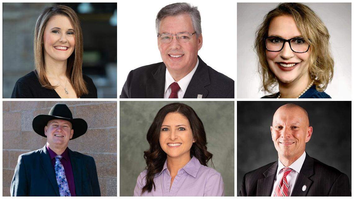 Eight candidates are running for two seats on the Lee’s Summit school board. They are: Jennifer Foley, Larry Anderson, Melissa Kelly-Foxhoven, William Lindsey, Heather Eslick and incumbent Mike Allen. Not pictured are candidates Joseph Yacaginsky, who did not return The Star’s request, and Anne Geanes, who has stopped campaigning.