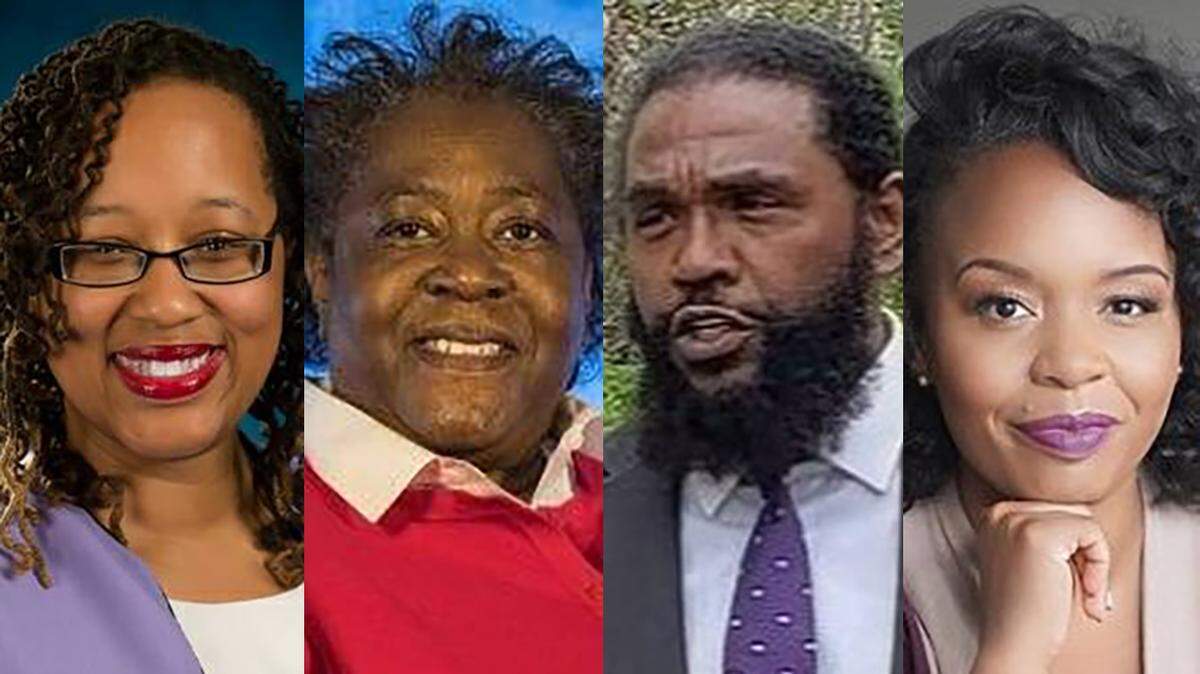 Kimberly DeWitt, Wanda Paige, Marvin Robinson and Michelle Watley, candidates for Kansas House District 35 in the 2024 Democratic primary aka Michele Watley