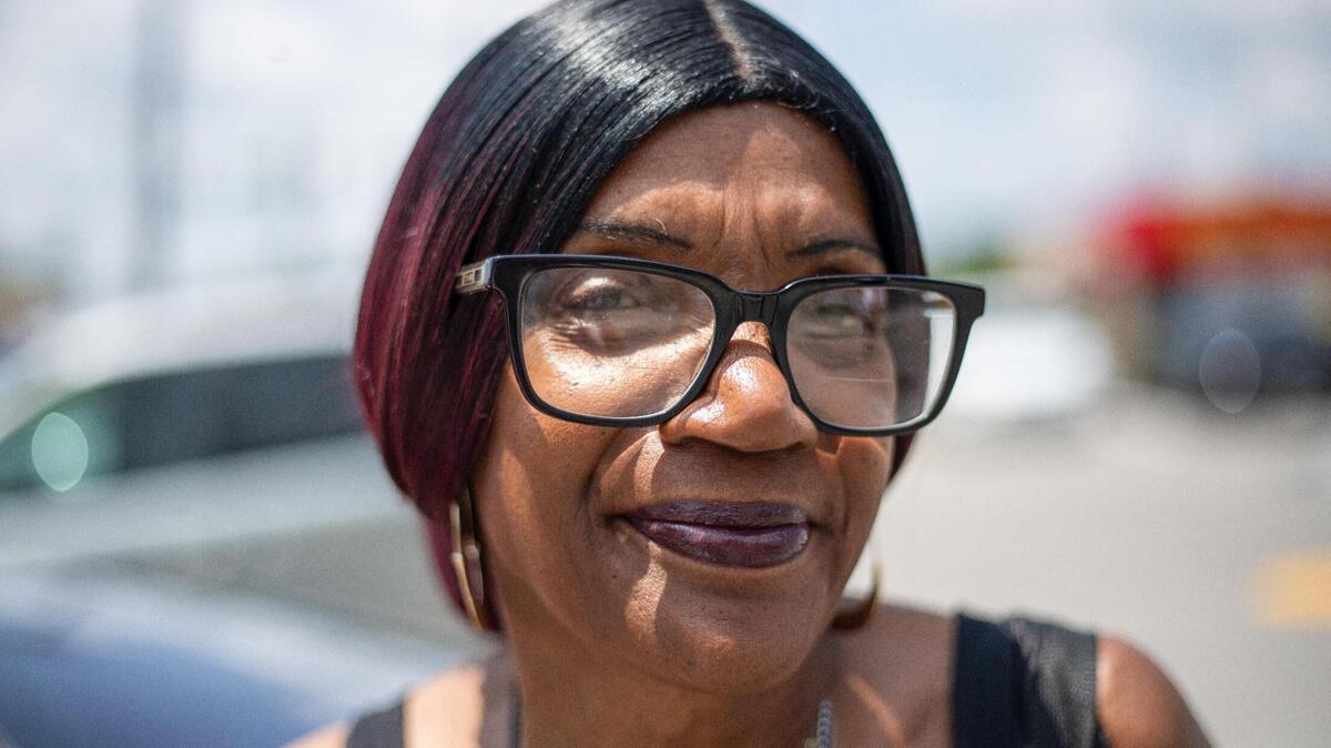 Vivian Jackson stands for a portrait on June 14 in Kansas City. Jackson is being forced to leave her home at Emmanuel Cleaver II Senior Living Community, where she says she has been falsely accused of throwing loud parties.