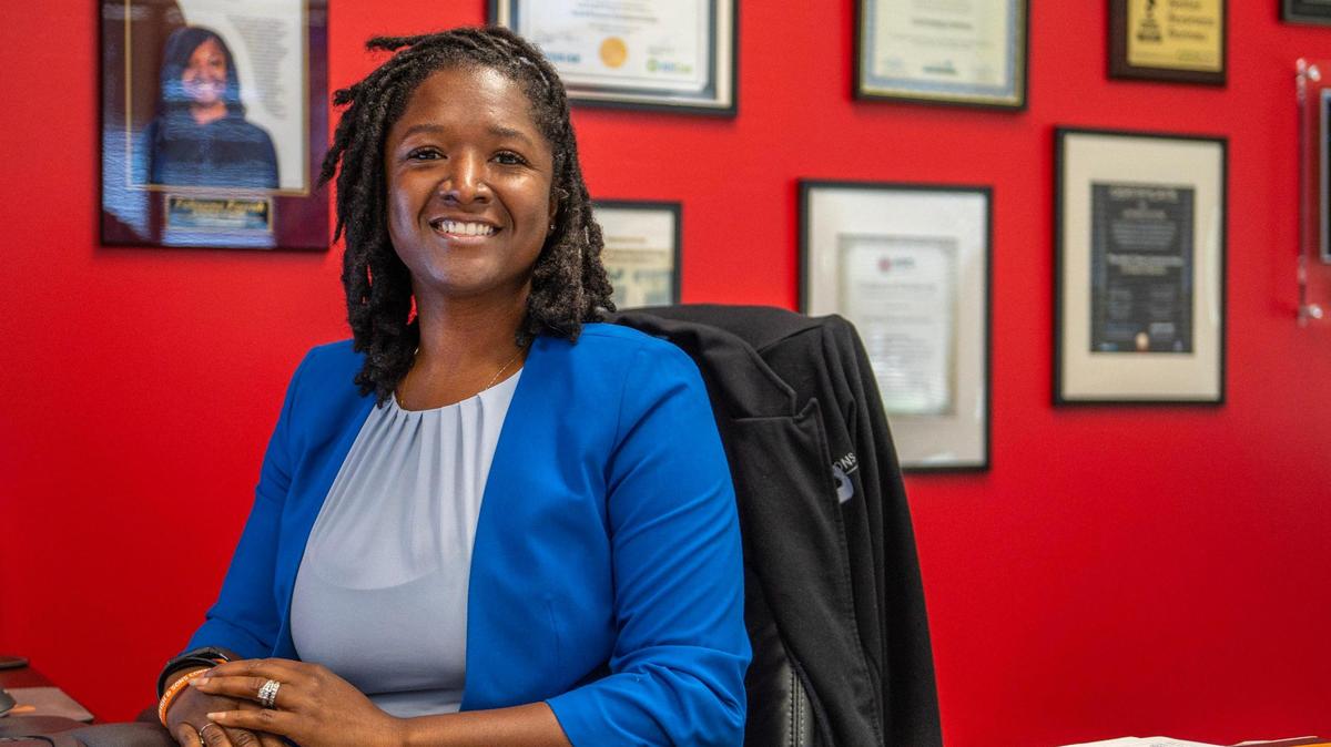 Fahteema Parrish, president and founder of Parrish & Sons Construction, is seen on Friday, June 30, 2023, in Kansas City.