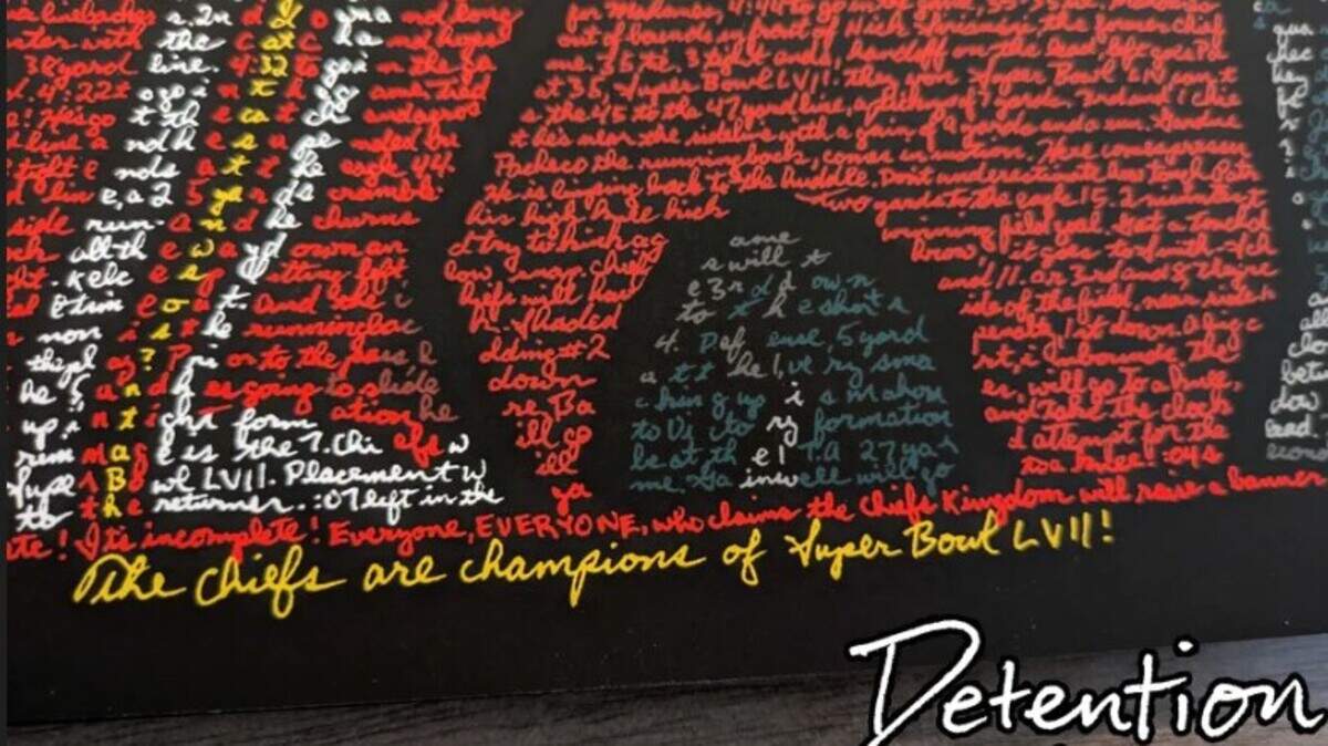 A closer look at part of the print.