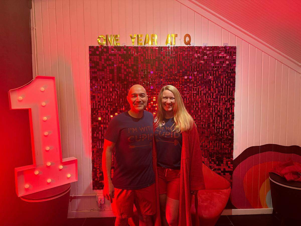 Lindsey (left) and Hannah Duby participated in the 2026 Cupid’s Undie Run in Kansas City.