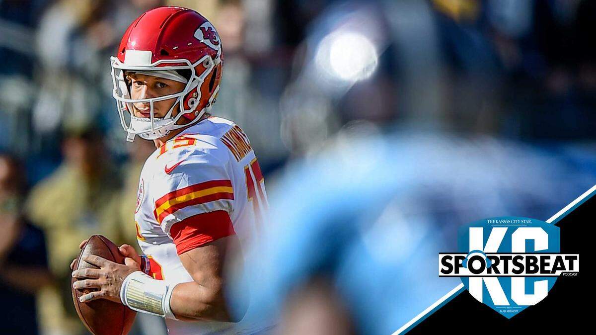 After sitting out two games with a knee injury, Kansas City Chiefs quarterback Patrick Mahomes (15) returned to game action Sunday, Nov. 10, 2019, against the Tennessee Titans at Nissan Stadium in Nashville, Tennessee.