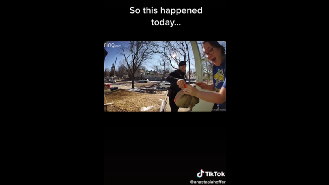 After the shocking encounter, the South Dakota woman uploaded the doorbell video to her TikTok page, where it garnered millions of views.