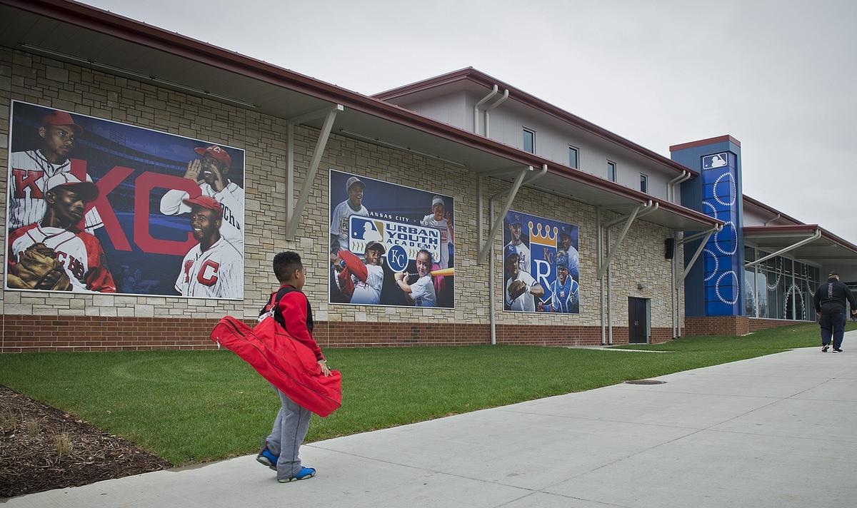 The Urban Youth Academy's walls are covered in colorful murals, including such Kansas City baseball greats as Satchel Paige, George Brett and Salvador Perez.