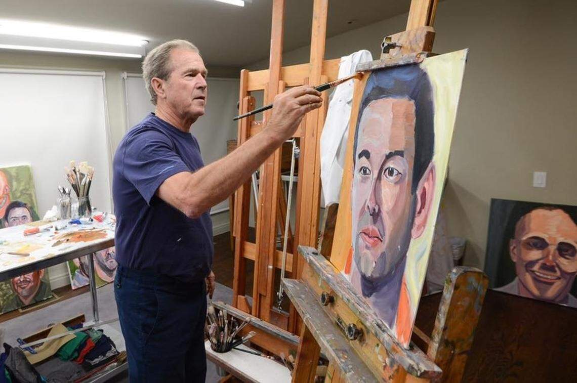 Former President George W. Bush painted “Portraits of Courage,” which will run at Oct. 13-Dec. 31 at the Truman Library.
