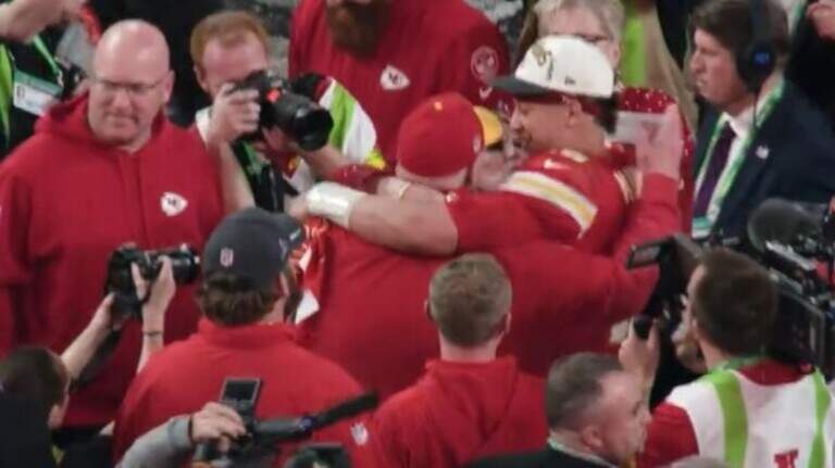 Video shows sweet postgame moment between Chiefs’ Patrick Mahomes, Andy Reid
