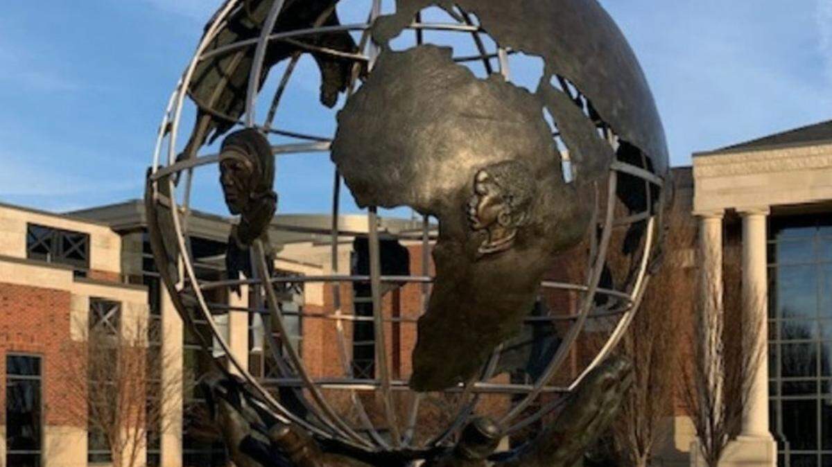 Leawood describes “Women of the World” as the centerpiece of the courtyard at the city’s justice center, 4205 Town Center Drive.