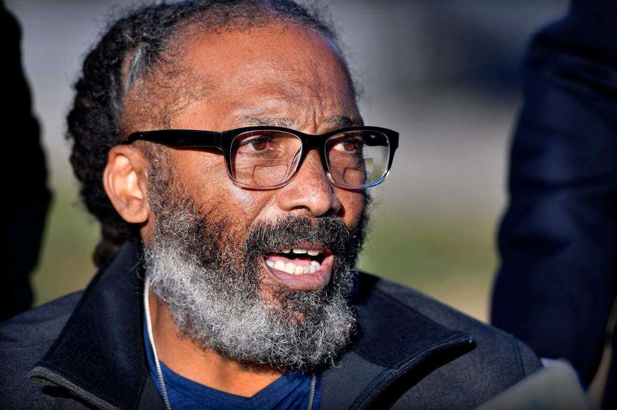 Kevin Strickland spoke to the media after his release Nov. 23 from prison in Cameron, Mo. Since he was sentenced to prison in June 1979, Strickland spent more than 42 years and 4 months behind bars — or 15,487 days.