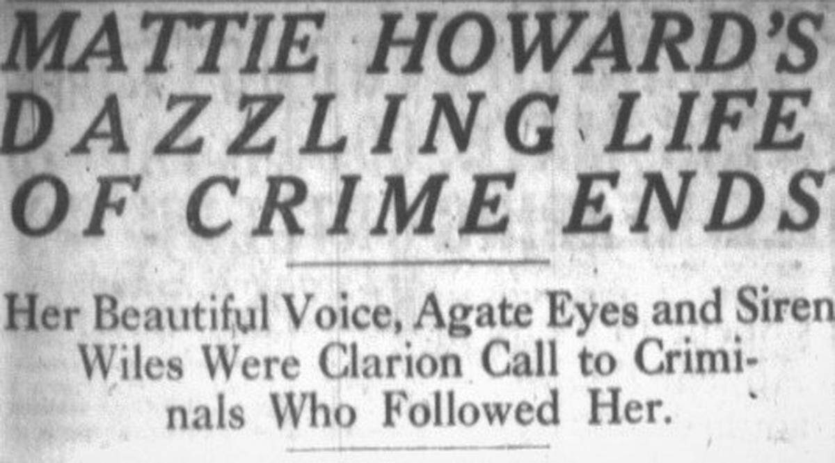 Mattie Howard was the subject of many colorful newspaper articles, including this one from The Kansas City Post on Nov. 20, 1921, two days after she entered the Missouri State Penitentiary.