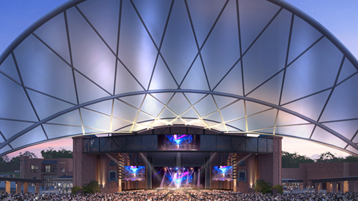 This is a rendering of Starlight in 2026, when its $40 million capital improvement campaign is completed. It will include a canopy over the front portion of the theater’s seating area.
