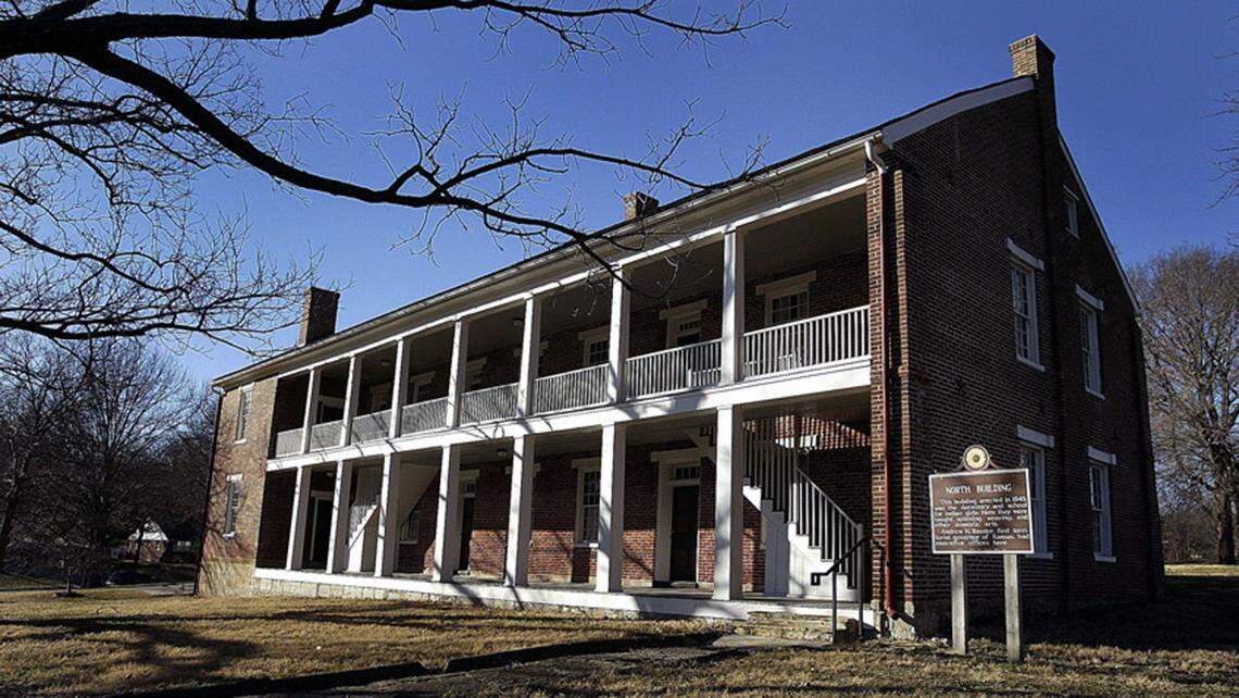 HIST26KS_BV_TETONA DUNLAP/The Kansas City Star_01252006_Some in Overland Park want the city to declare their neighborhood a historic district which may be the first request in the county for a historic district. Shawnee Indian Mission, 3403 W. 53rd St., in Fairway, Kansas, is a historical site where Fairway wanted to put a city hall on the grounds, but residents rose up in protest.