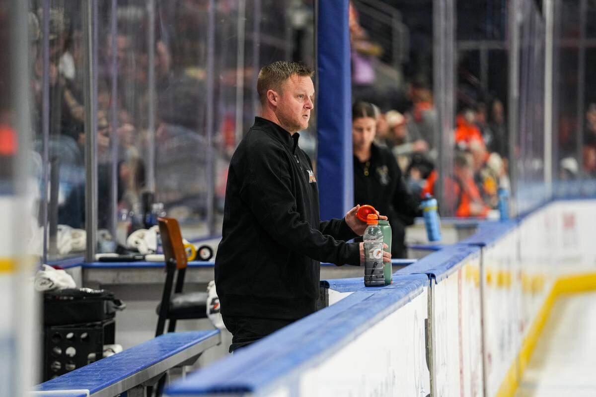 Kansas City Mavericks head athletic trainer Nick Potter is pictured in a photo from the 2025-26 ECHL season.