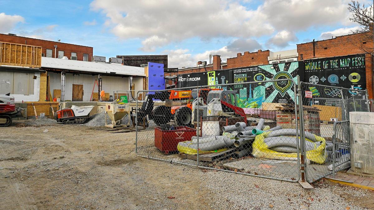 Construction is underway at 424 Westport Road, where Nashville-based Tin Roof plans to open a bar and entertainment venue.