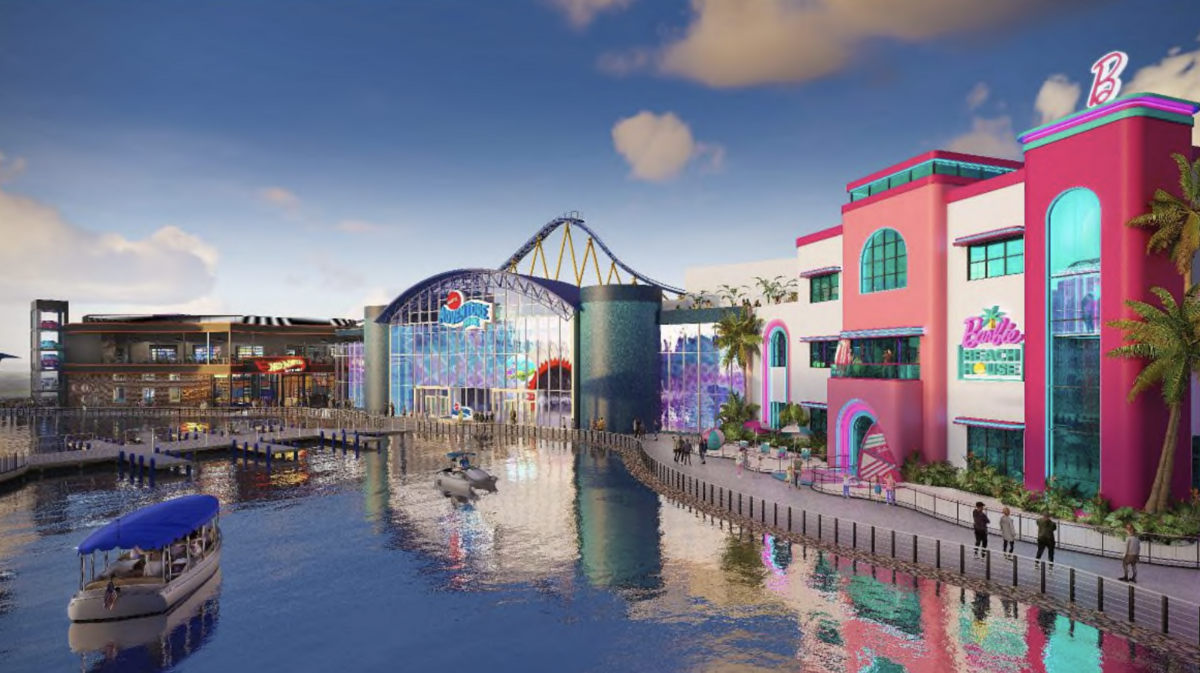 A rendering of the planned Mattel Adventure Park in Bonner Springs. The full entertainment complex could be open by 2031.
