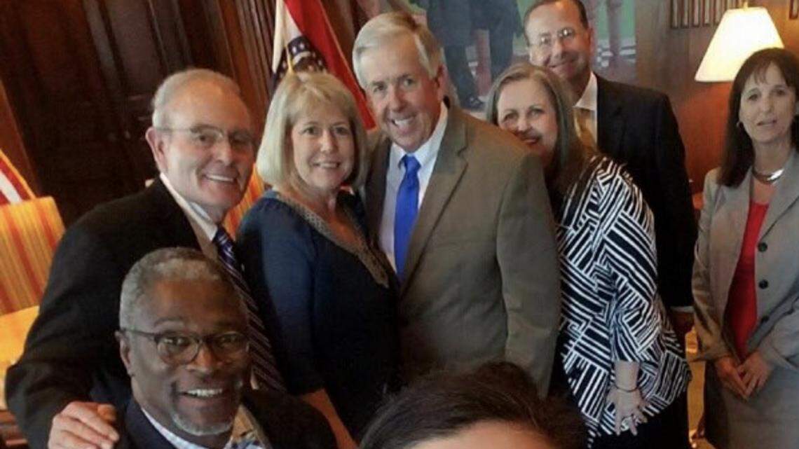 Missouri Gov. Mike Parson met with Kansas City Mayor Sly James on Tuesday, June 5, 2018.