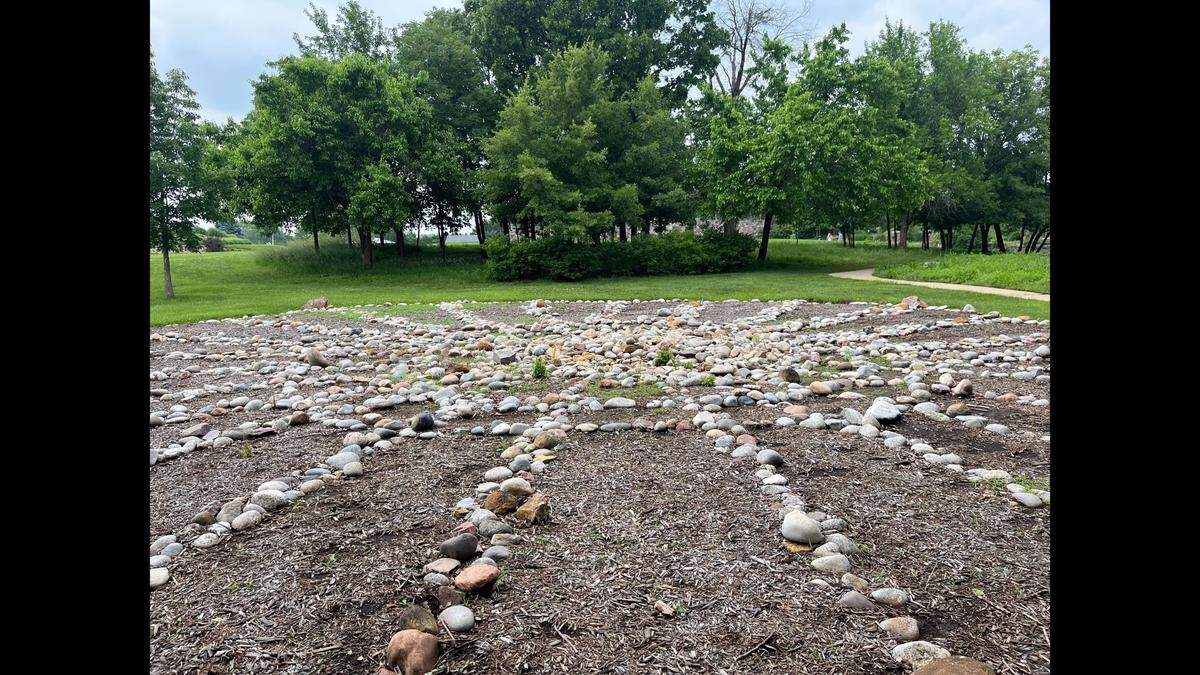 The medicine wheel on the grounds at the Overland Park Arboretum & Gardens, 8909 W. 179th St.