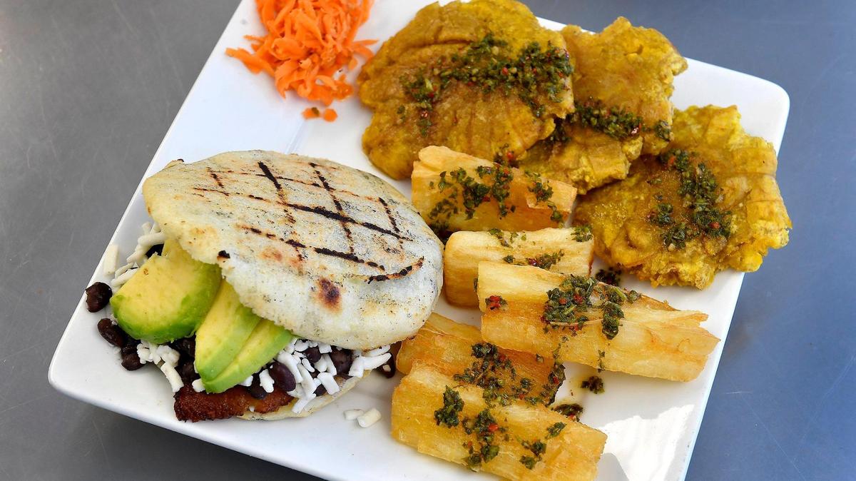 Vegetarian arepa from Cafe Sofrito at 3731 Main St.