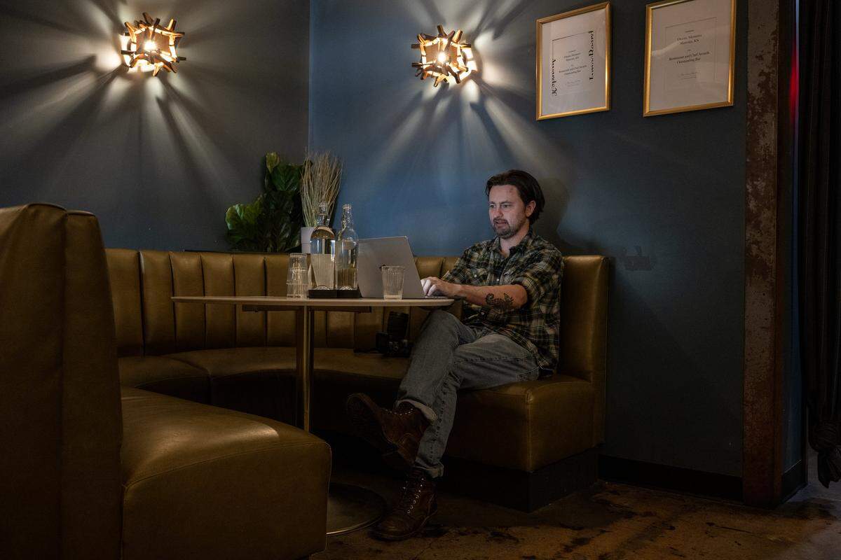 Jay Sanders, owner of Drastic Measures, a bar in downtown Shawnee, which is a semifinalist for a James Beard Award in the Outstanding Bar.
