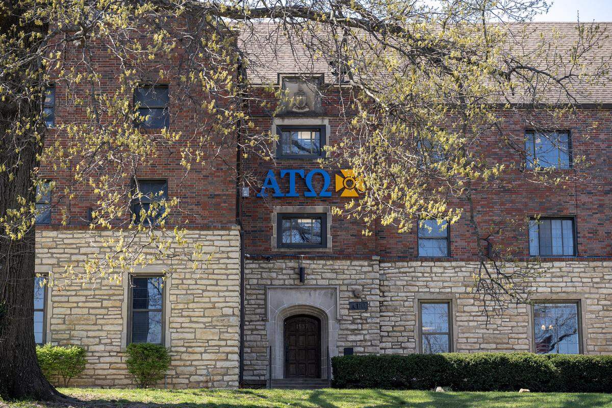 Alpha Tau Omega Fraternity at 1537 Tennessee St., is pictured on Monday, April 6, 2026, in Lawrence.