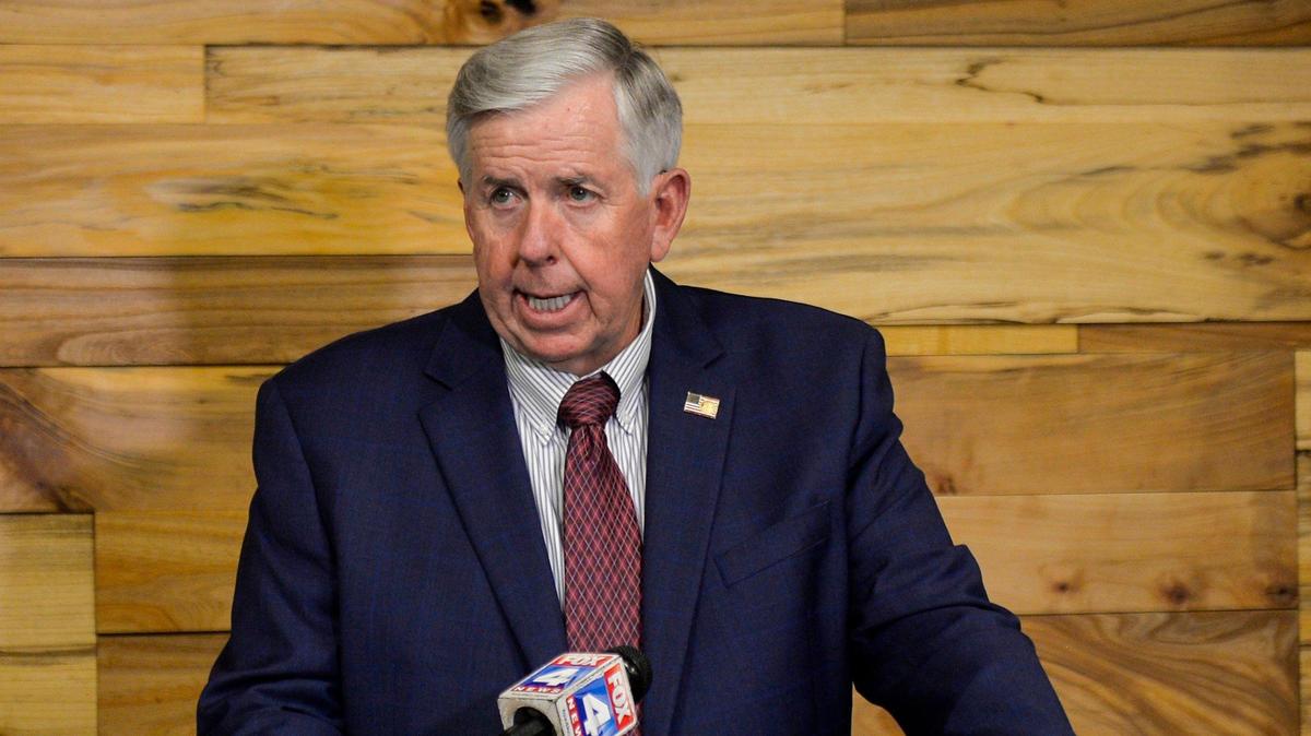 Missouri Gov. Mike Parson, during an appearance in Kansas City in July.