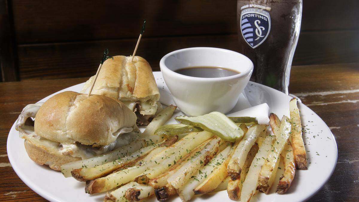 Conroy’s Public House offers a prime rib french dip sandwich with caramelized onions, provolone cheese and horseradish aioli. Served with au jus and french-cut roasted potatoes.