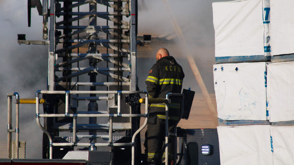 A fire engulfed a lumberyard east of downtown Kansas City early Tuesday morning. The company’s owner said he has dealt with three fires there in the last year. Investigators determined that those fires were started by unhoused people in the area.