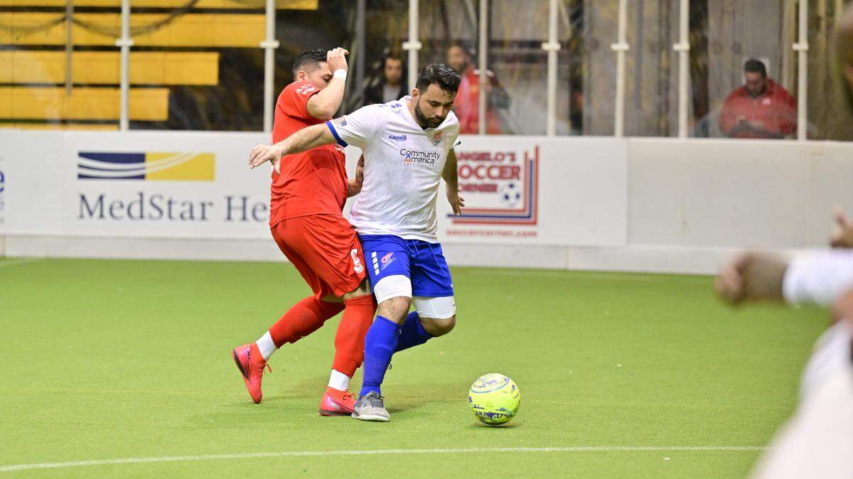 Comets defender John Sosa plays the ball in a defeat to the Baltimore Blast.