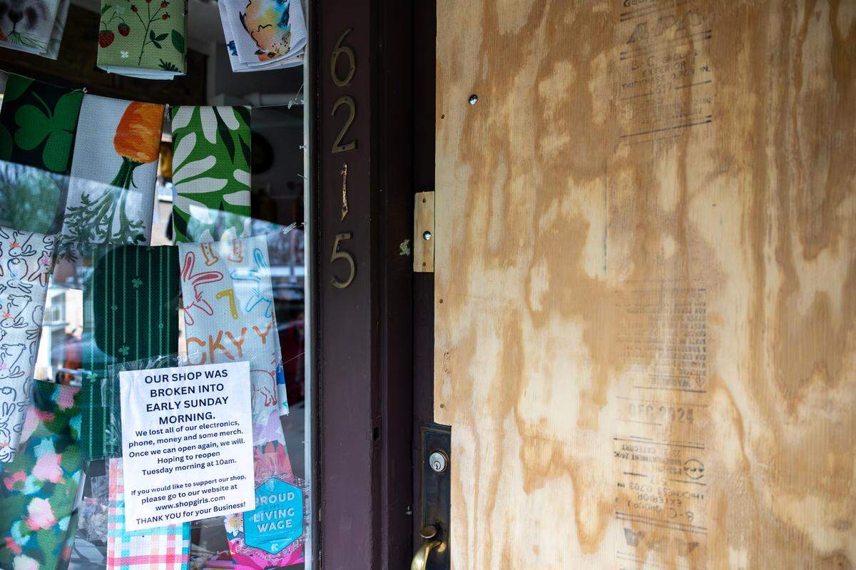 The Shopgirls location on Oak Street was among the businesses that were broken into over the weekend. The store’s point of sale system, electronics and some merchandise were taken.