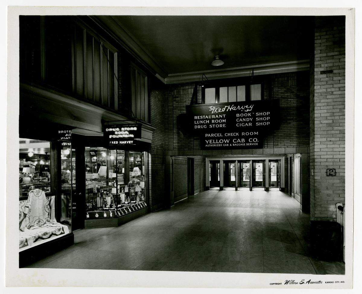 The Harvey House Restaurant operated in Union Station from 1914 to 1968.