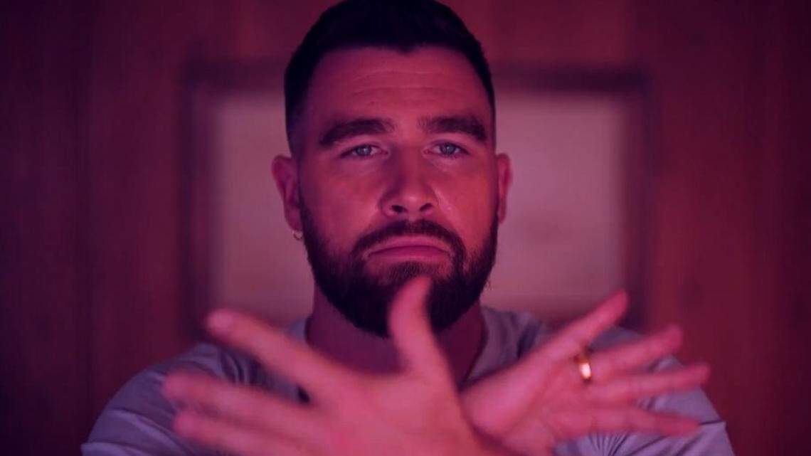 Travis Kelce appears in a first look at the FX show, “Grotesquerie.”