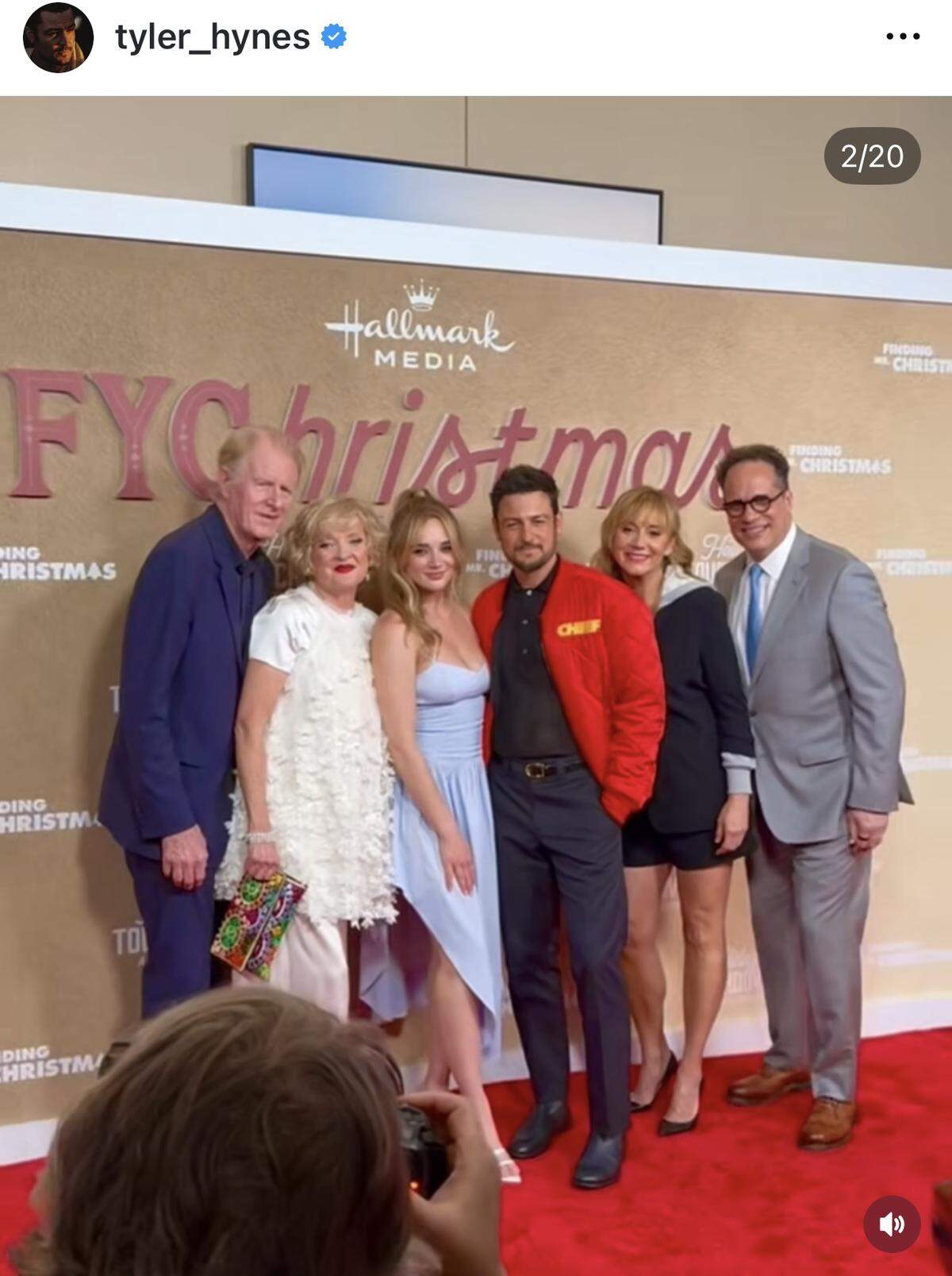 The cast of “Holiday Touchdown: A Chiefs Love Story,” reunited for an Emmy event last week.