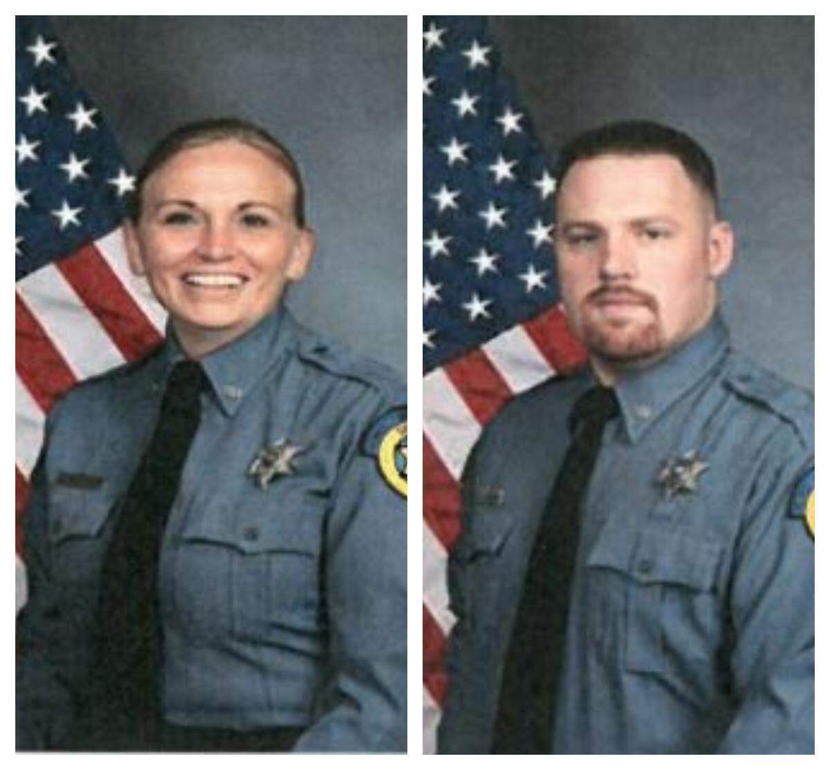 Wyandotte County sheriff’s deputies Theresa King and Patrick Rohrer. The deputies were killed during a prisoner transfer in 2018.