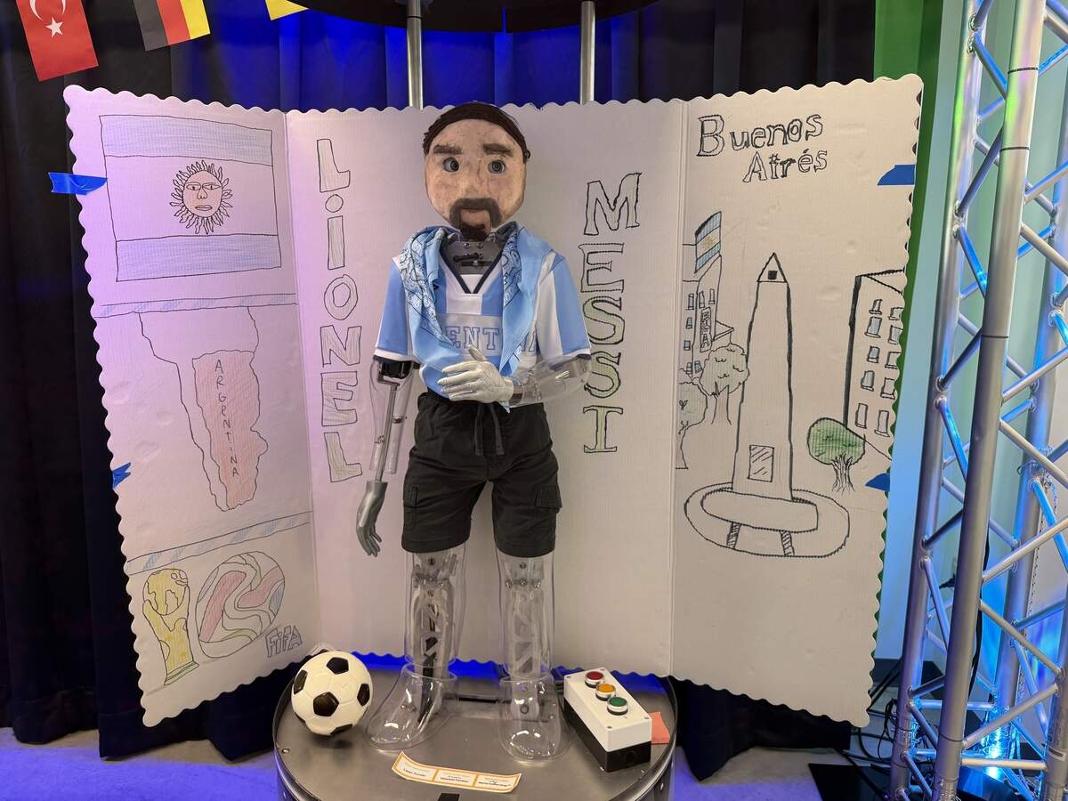 North Kansas City School District eighth-grade students created an animatronic versions famous soccer players, including Argentina’s Lionel Messi, Wednesday as part of the district’s Future Ready Lab to learn more about programming, costume design, script writing and voiceover work — all with a special emphasis on the World Cup.