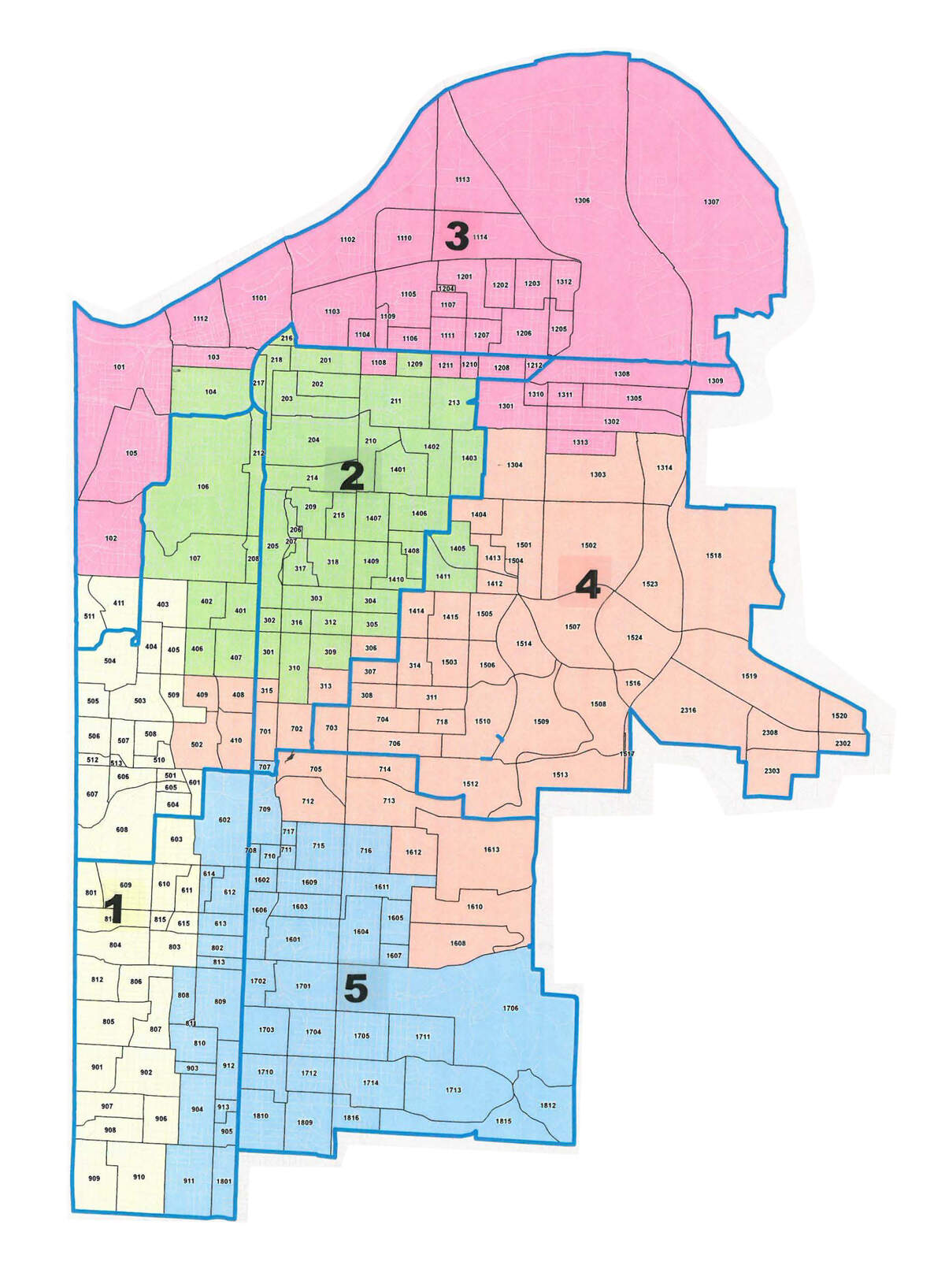 Voting districts for the Kansas City school board have been reconfigured into five sub-districts.