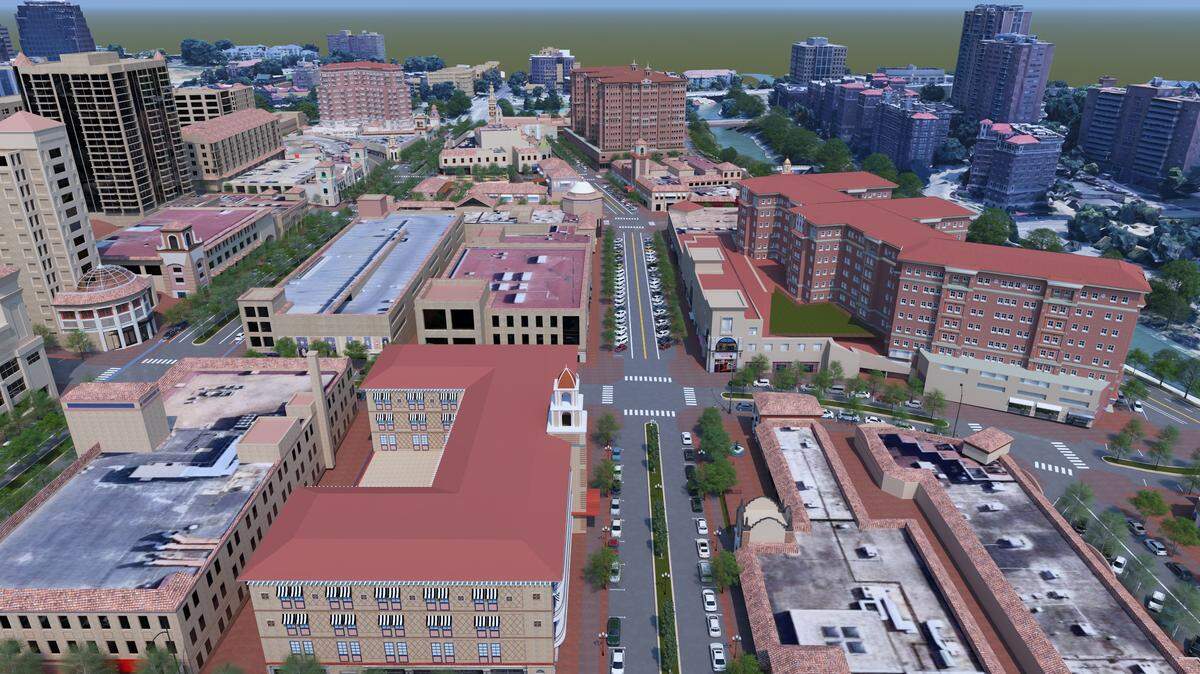 The Gillon Property Group, owners of the Country Club Plaza, released a new rendering of the shopping district with as as many as 750 living units inside multi-story buildings.