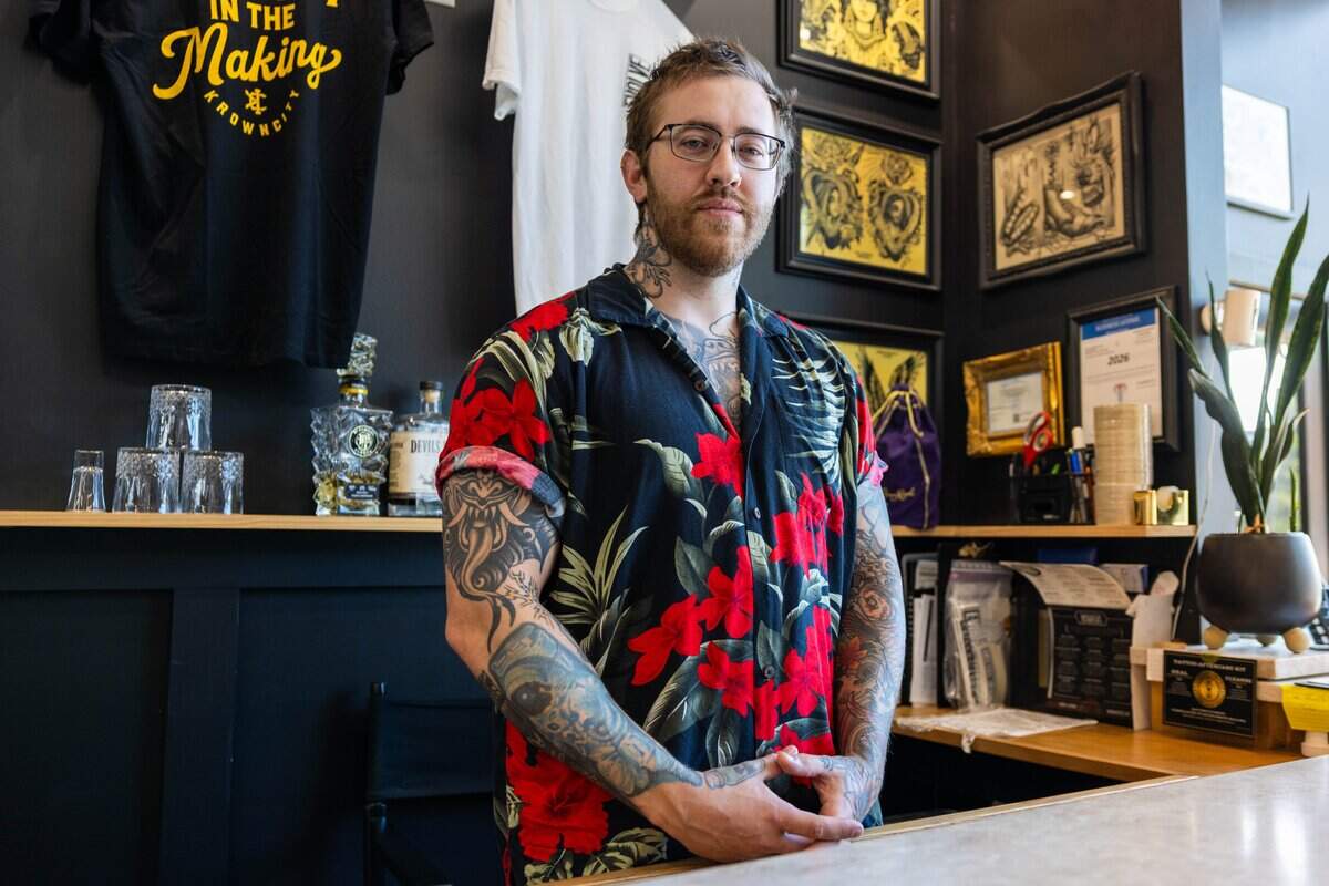 Jason Phillips, Kansas City native and owner of Evolve Tattoo Collective on Monday, June 8, 2026.