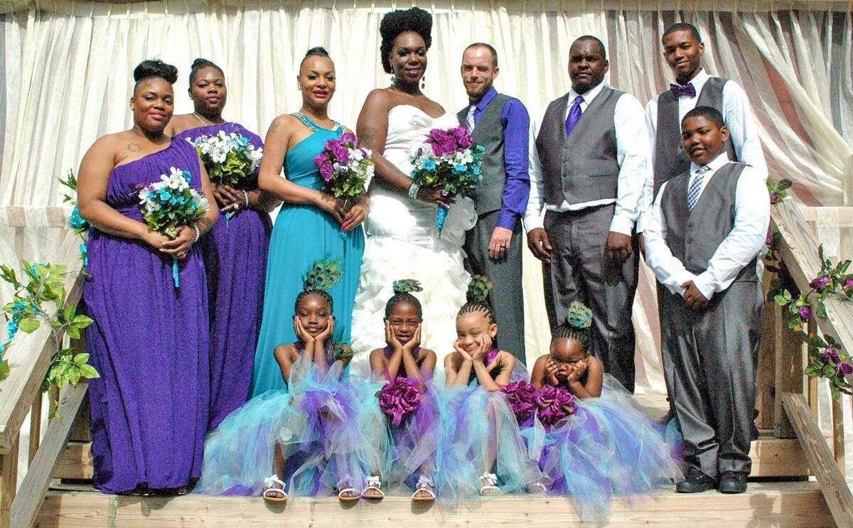 Korea Kelly and her wedding party after her ceremony on June 9, 2013.