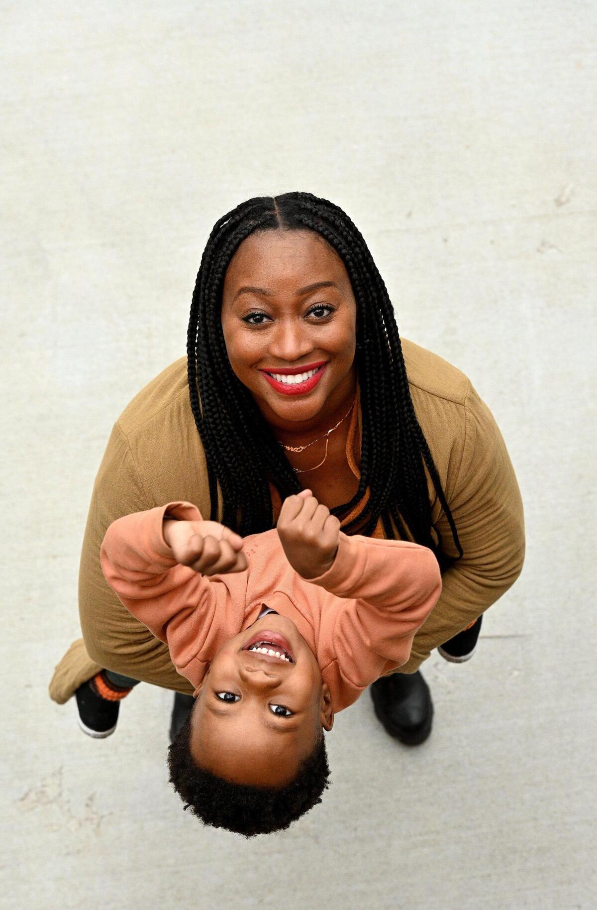 Tamra Gibson of Prairie Village with her 4-year-old son Cohen. Gibson said when she thinks of her son, she thinks of Black boy joy: when Cohen can grow up happy, secure and loved without being affected by the chaos in the world.