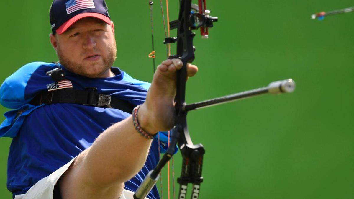 Paralympian Matt Stutzman was born in 1982 in Kansas City, Kansas, with no arms. He’s found a way to shoot his bow so he can challenge for a medal at the Tokyo Olympics.