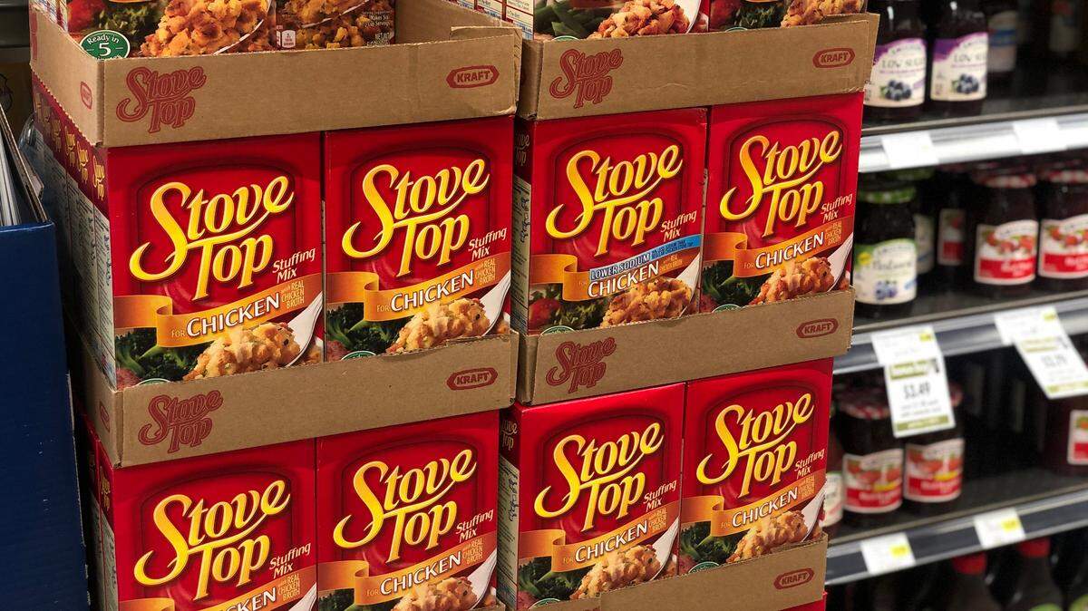 Thanksgiving items like stuffing are discounted at some Kansas City grocery stores before Thanksgiving.