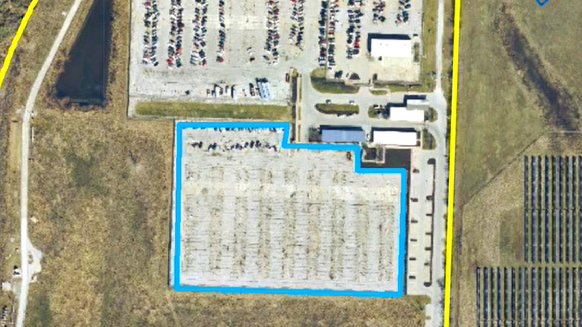 The location of the city’s proposed temporary jail on a city tow lot on the northeast side. The jail could get built before the World Cup as the city plans to build a permanent facility.