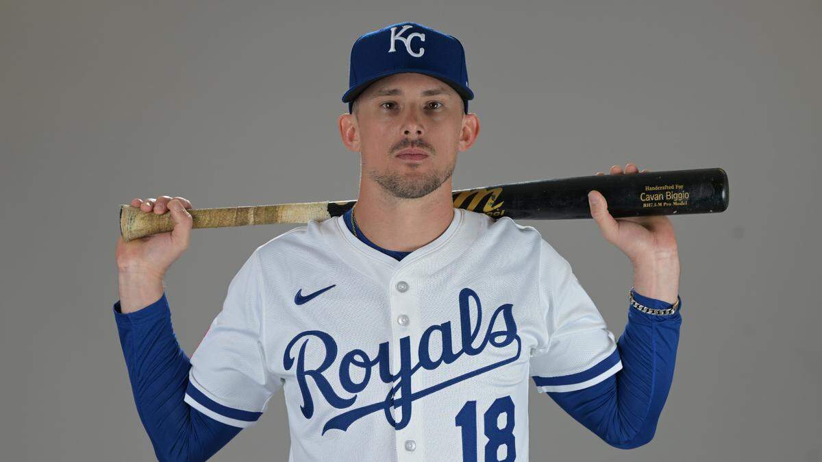 Kansas City Royals’ Cavan Biggio is hoping to make the opening-day roster.