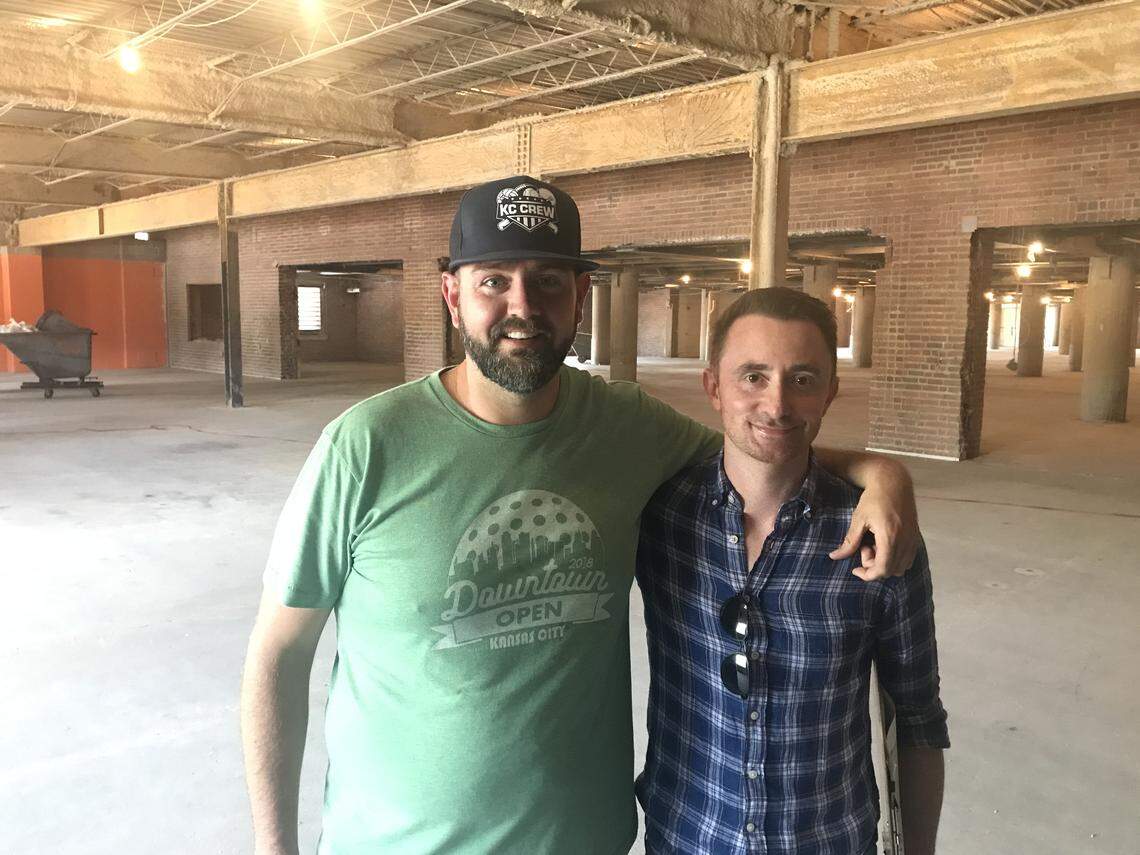 Luke Wade, left, and Mark Musselman plan to open Bar + Rec at 1729 Grand in early 2019.