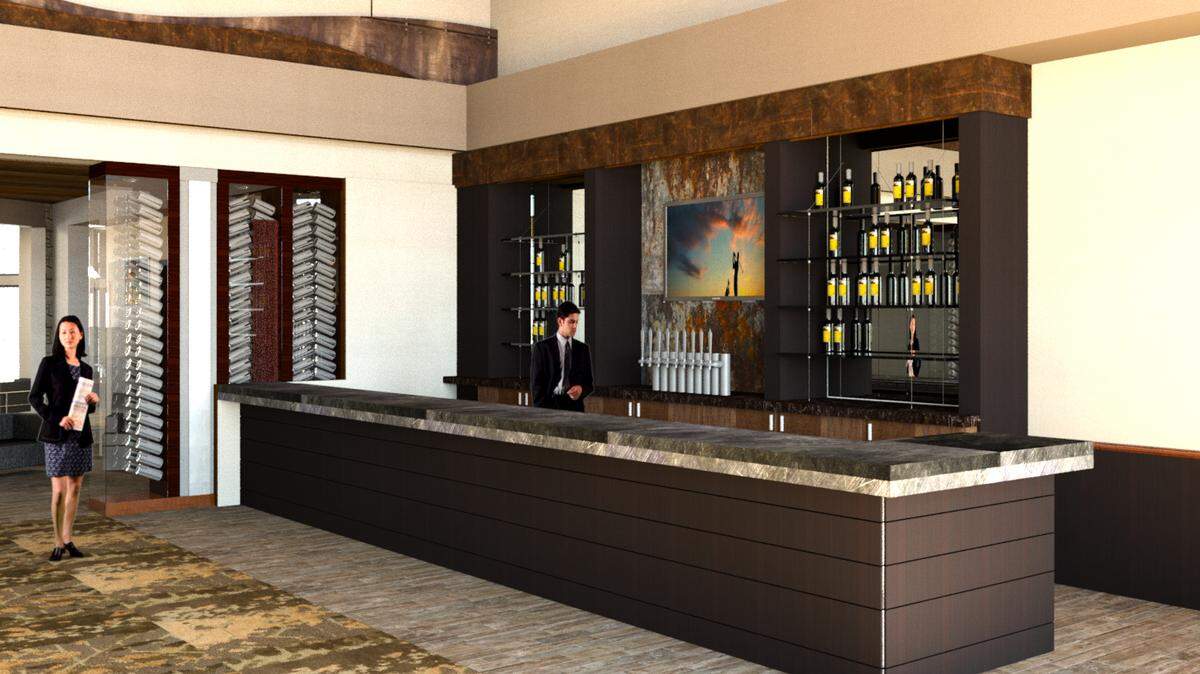 A rendering of the new Silo Modern Farmhouse bar.