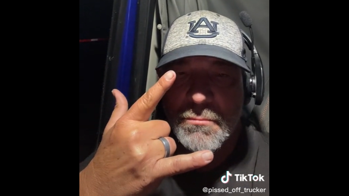 “All I care about is getting home…more than anything else,” the Alabama trucker said on TikTok.