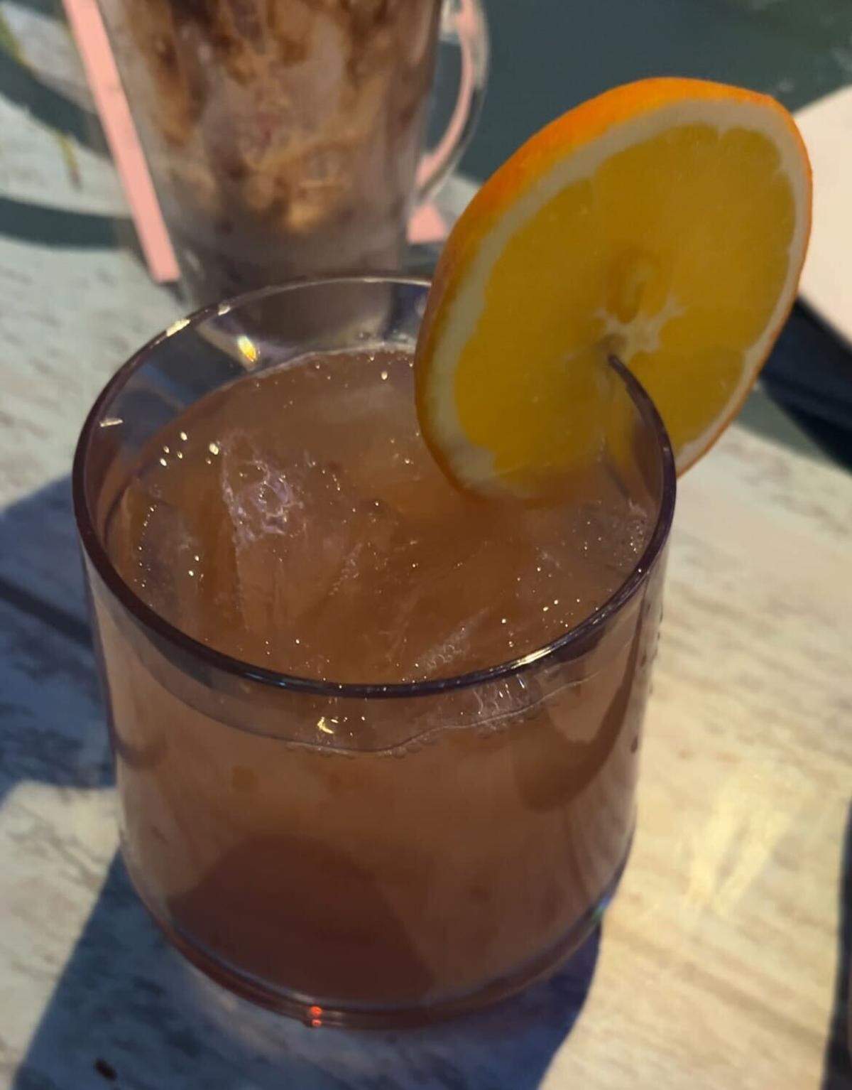 Sweater Weather, made with apple cider, cranberry juice and orange juice. It’s on the menu at The Frosted Reef, the holiday pop-up bar inside LandShark Bar & Grill, 1491 N 98th Terrace in Kansas City, Kansas