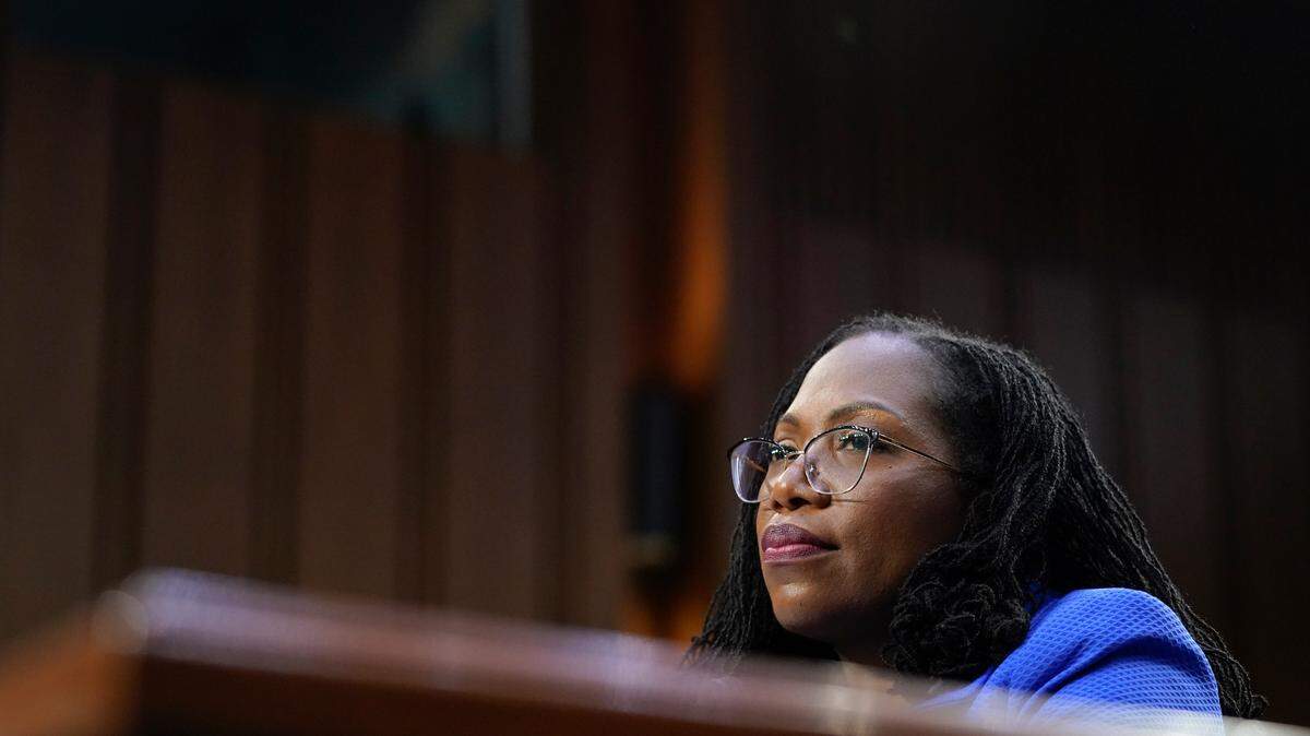 Supreme Court nominee Ketanji Brown Jackson testifies during her Senate Judiciary Committee confirmation hearing on Capitol Hill Wednesday. (AP Photo/Alex Brandon)